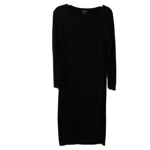 Halogen Womens Size Small Black Wool Blend Sweater Dress